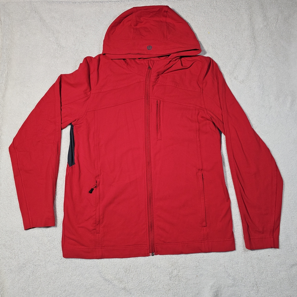 Lululemon Men’s Red Full-Zip Hoodie / Jacket — Size Large